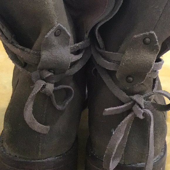 EUC FREE PEOPLE Wrap Around Tie Style Suede Boots 7.5” Shaft Height - Picture 8 of 11